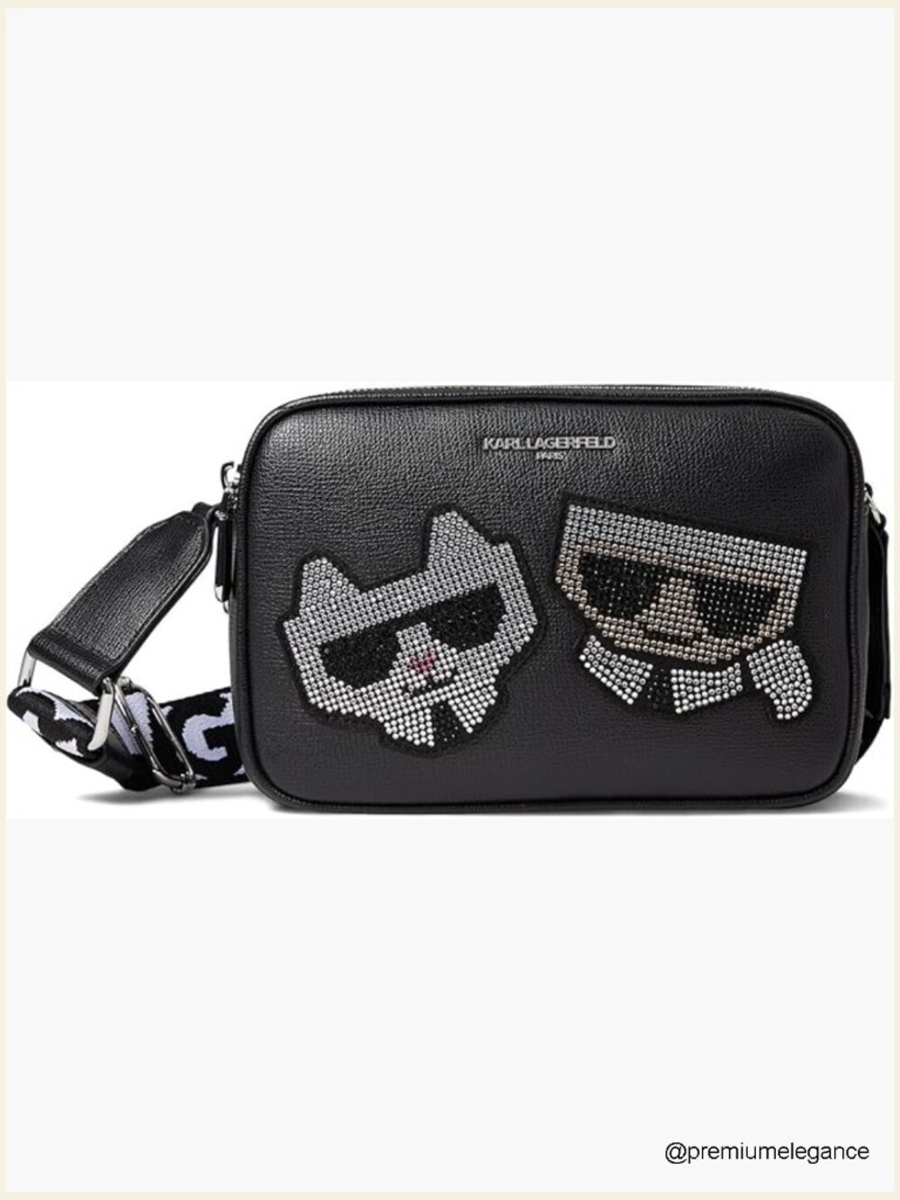 Leather Crossbody Bag with Adjustable Strap, Zip Closure